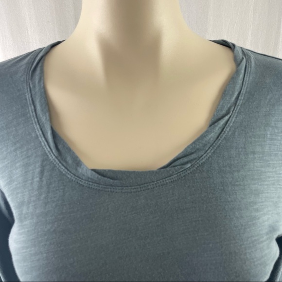 Garnet Hill Pima Cotton & Modal Ruched Long-Sleeve Tee S - Picture 5 of 10